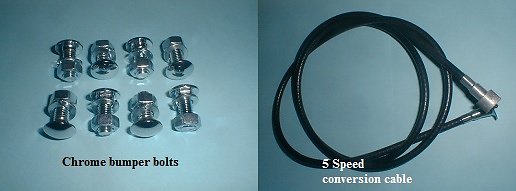 100E, 107E & 300E   . bumper bolts & 5 speed cable