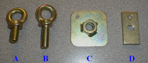 Universal Conversion Parts. seat belt bolts