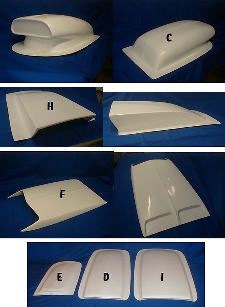 Universal Fibreglass, Bonnet Scoops. Etc.. bonnet scoops 2